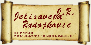 Jelisaveta Radojković vizit kartica